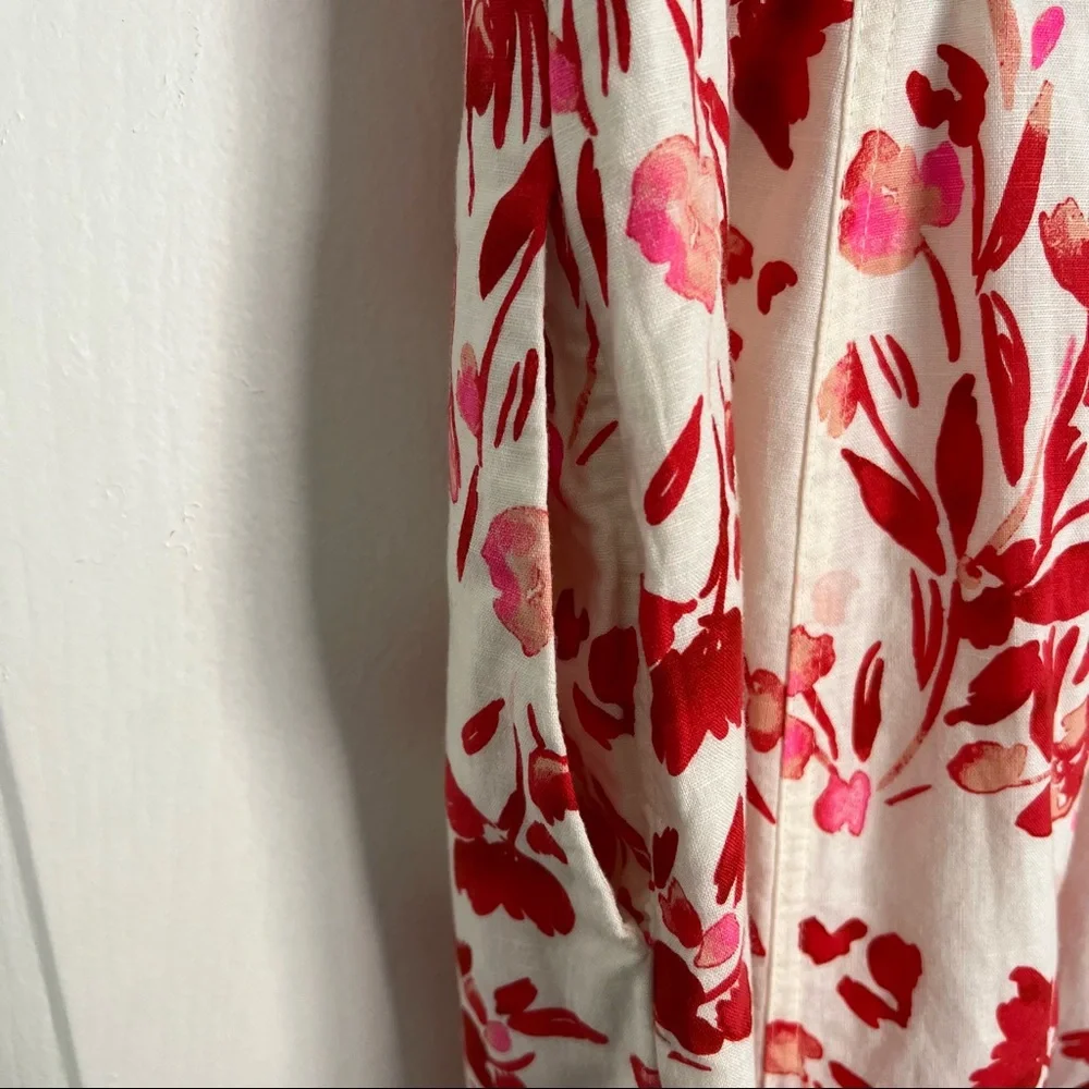 NWT Banana Republic puff sleeve white floral dress - Picture 12 of 14